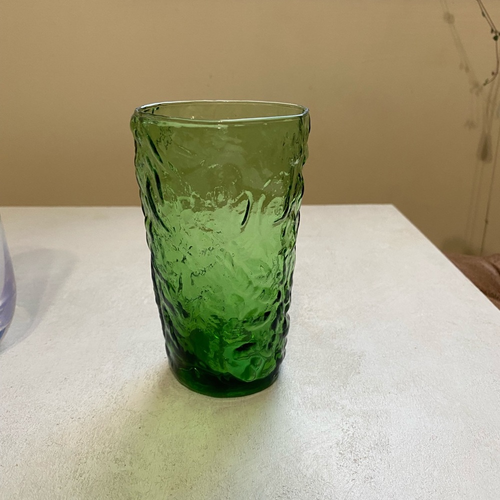 Vintage green glassware